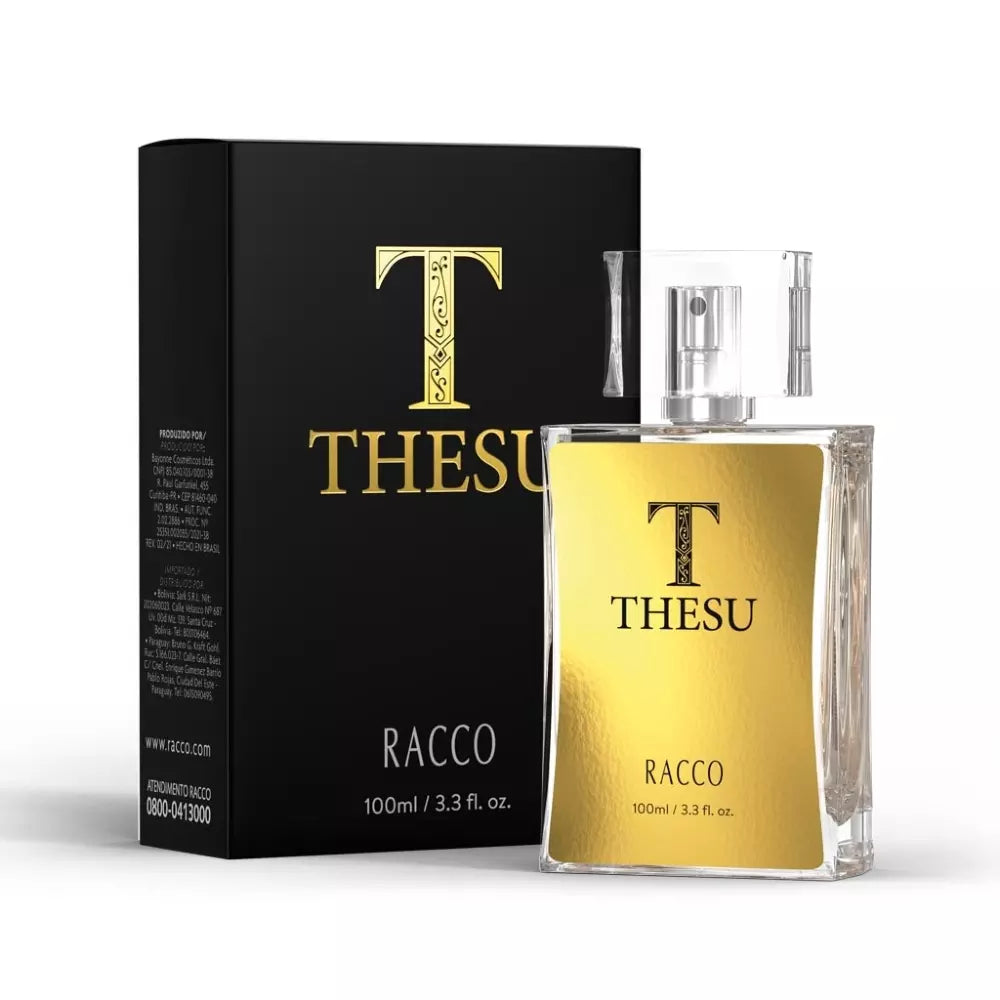 Racco Thesu 100 ml - Colônia Masculina Aromática e Amadeirada