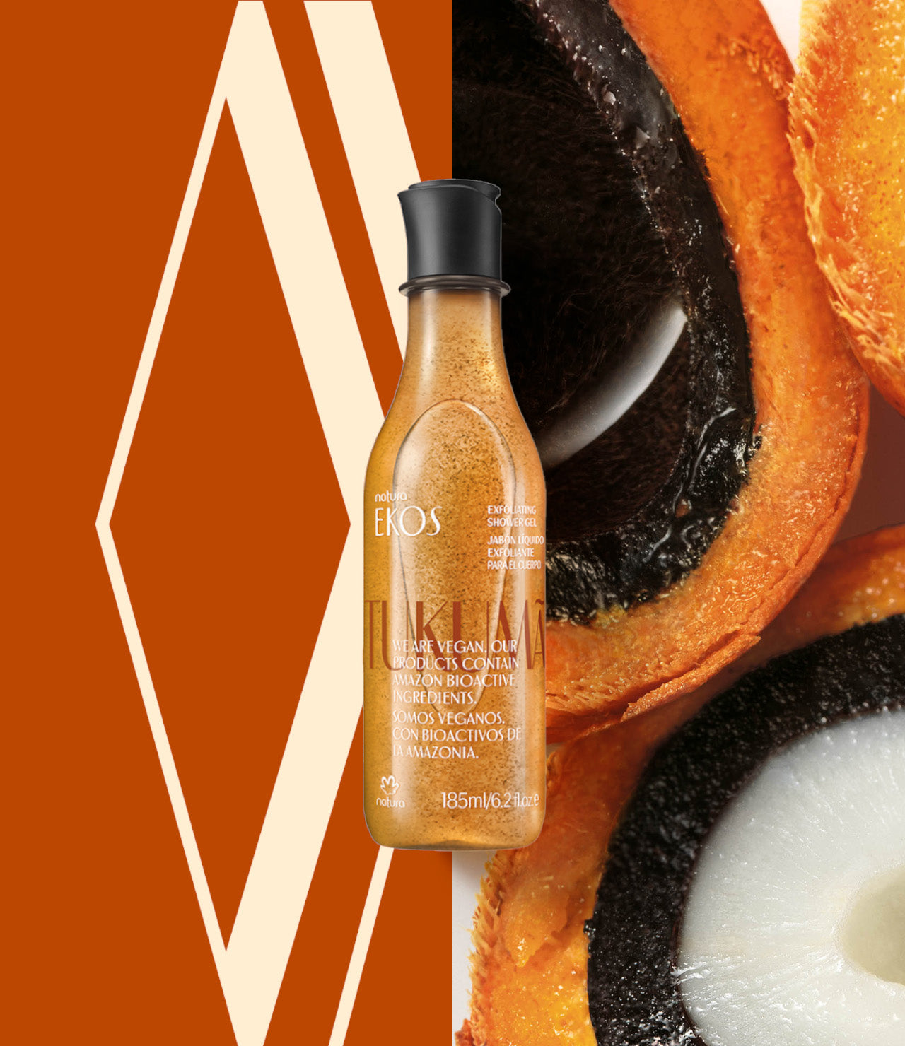 Gel de Duche Esfoliante Ekos Tukumã