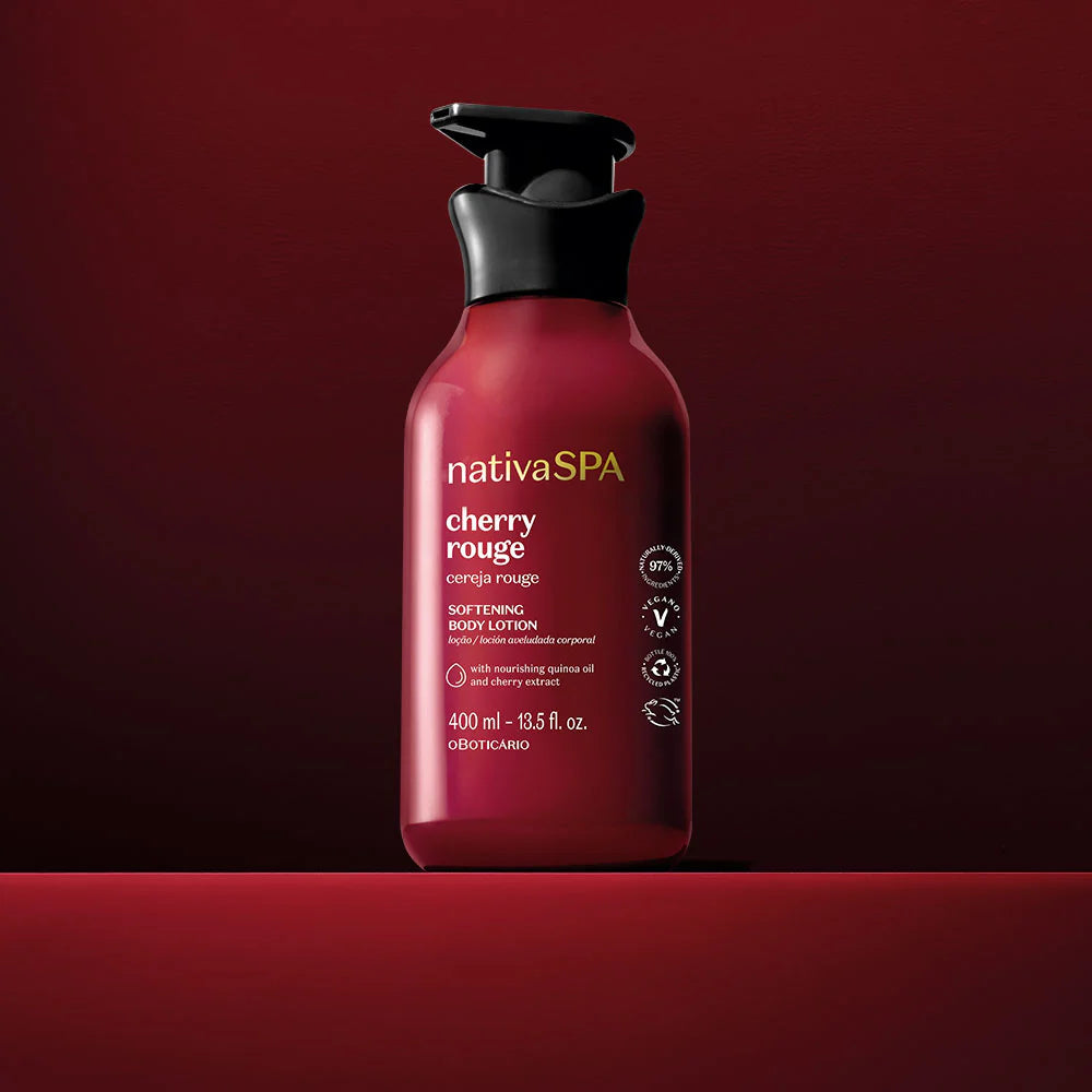 O Boticário Nativa SPA Loção Corporal Aveludada Cereja Rouge 400 ml