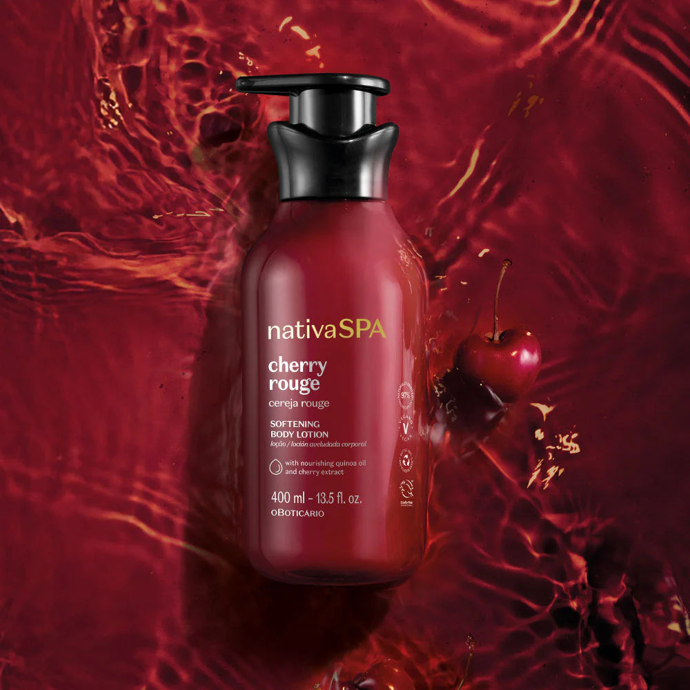 O Boticário Nativa SPA Loção Corporal Aveludada Cereja Rouge 400 ml