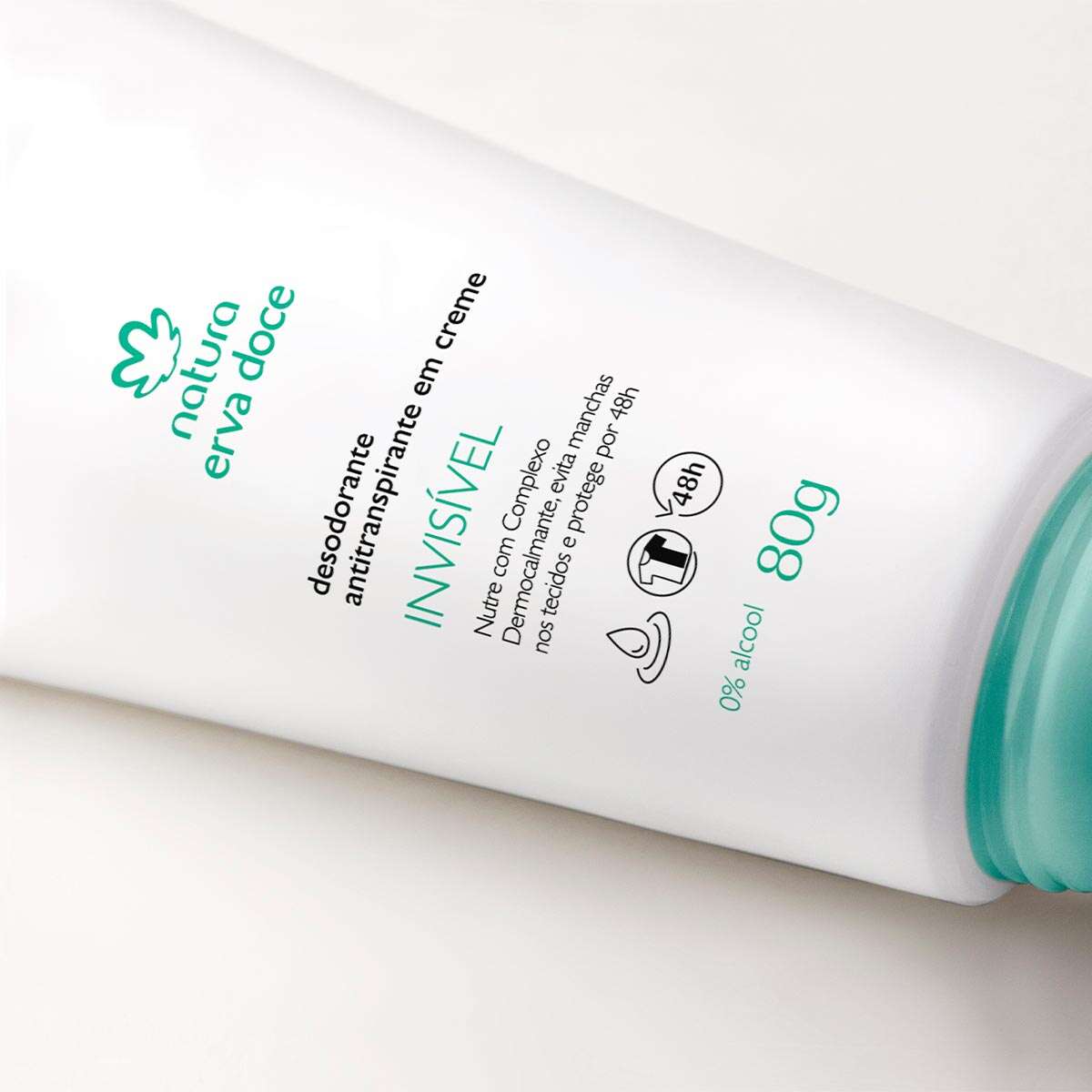 Desodorante en crema antitranspirante Erva Doce – 80 g | Protección de 48 h y tecnología invisible