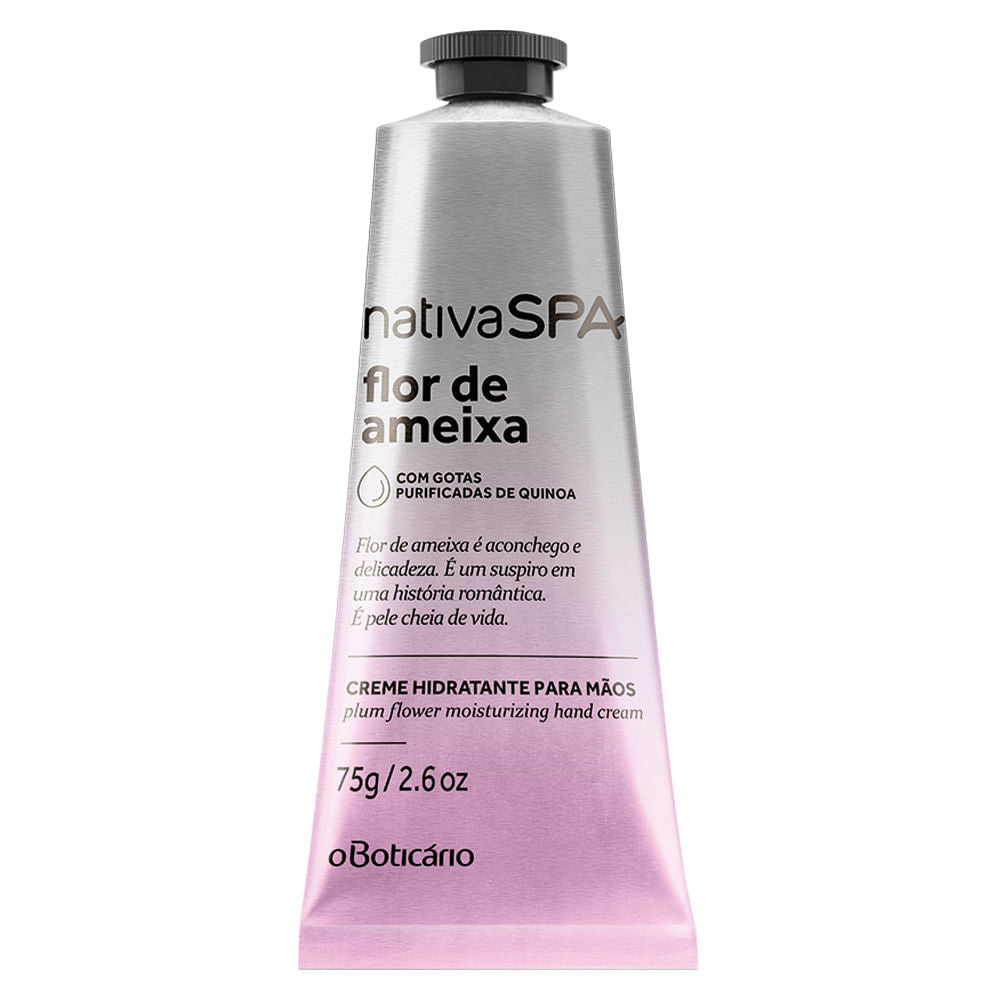 O Boticario Creme Hidratante Para Mãos Nativa SPA Flor de Ameixa 75g