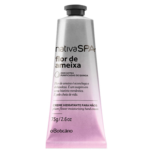 O Boticario Creme Hidratante Para Mãos Nativa SPA Flor de Ameixa 75g