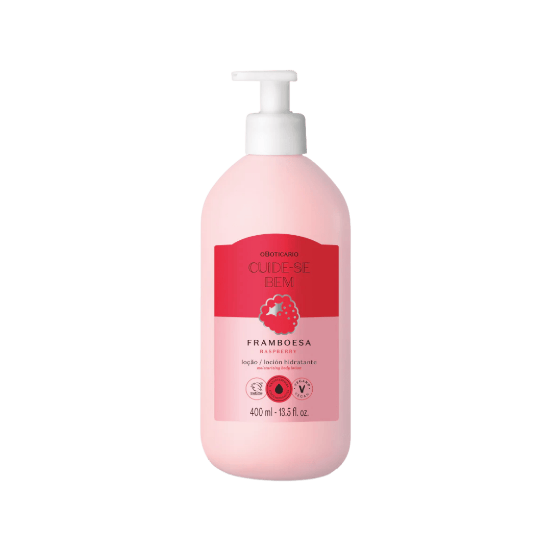 O Boticário Cuide-se Bem Loção Hidratante Framboesa 400ml