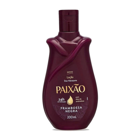 Loción Hidratante Pasión Frambuesa Negra 200 ml – Hidratación 24 horas con Aceite de Almendras y Acción Desodorante