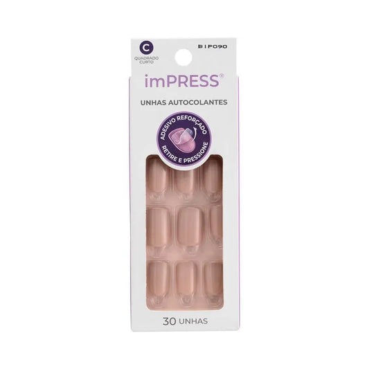 Kit 30 unhas autocolantes | Nude